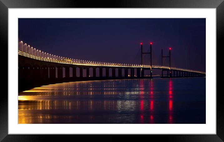  Severn Night Crossing Framed Mounted Print by Dean Merry