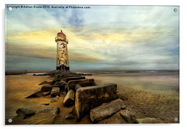 The Abandoned Talacre Lighthouse  Acrylic by Adrian Evans