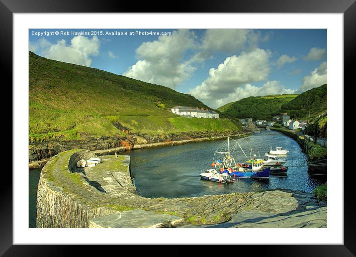  Boscastle Harbour  Framed Mounted Print by Rob Hawkins