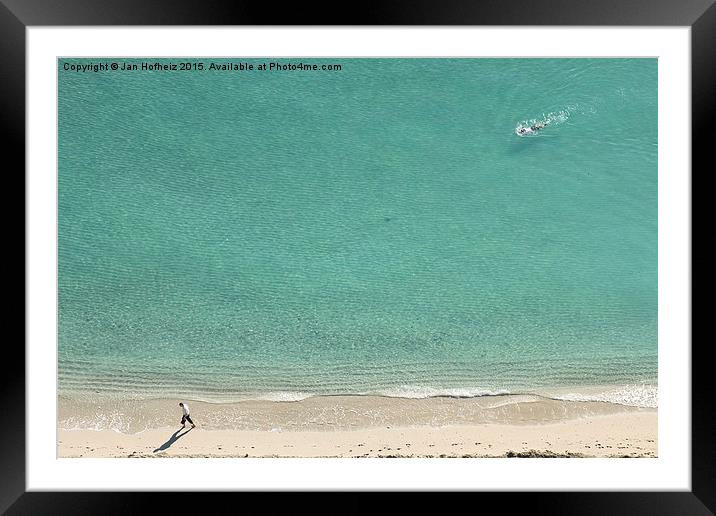 swimmer, Miami Beach, Florida Framed Mounted Print by Jan Hofheiz