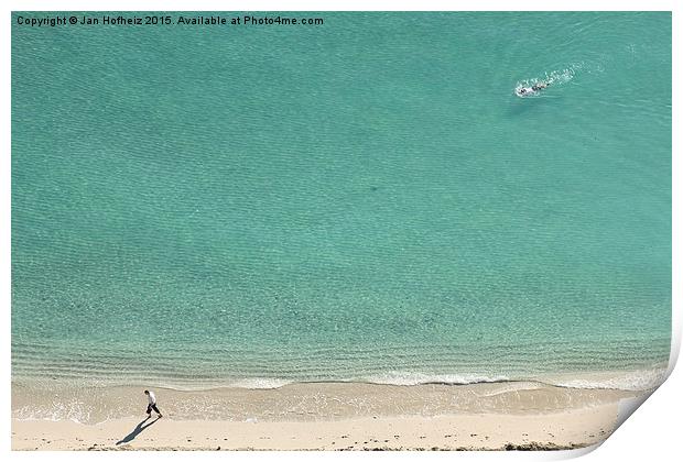  swimmer, Miami Beach, Florida Print by Jan Hofheiz