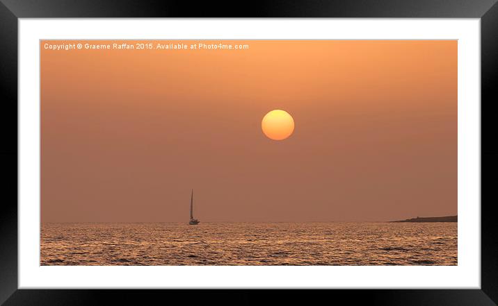  Sailing into a Cyprus Sunset Framed Mounted Print by Graeme Raffan