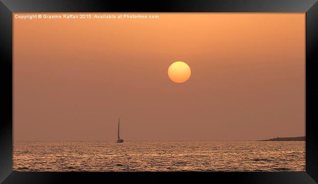  Sailing into a Cyprus Sunset Framed Print by Graeme Raffan