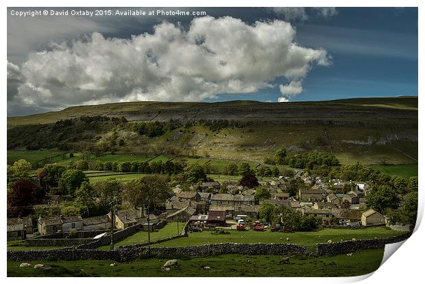  Overlooking Kettlewell Print by David Oxtaby  ARPS