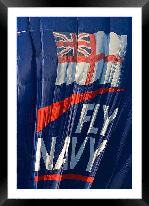 Fly Navy Framed Mounted Print by Brian Roscorla