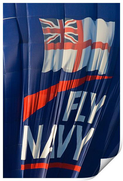 Fly Navy Print by Brian Roscorla