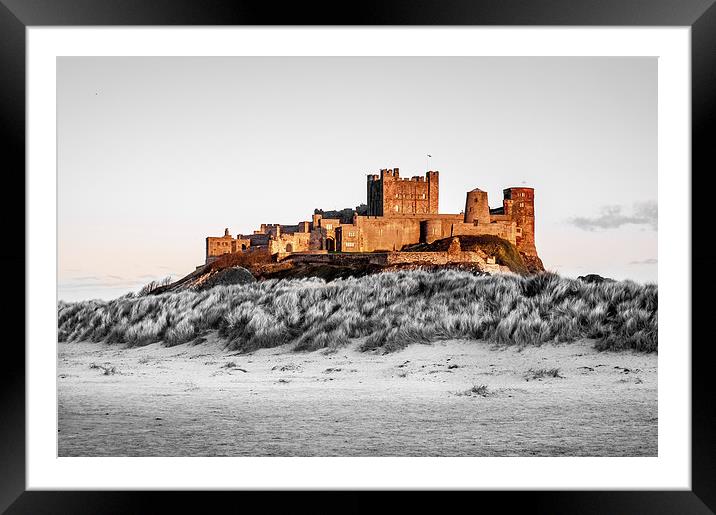 The Colourful Bamburgh Castle Framed Mounted Print by Naylor's Photography
