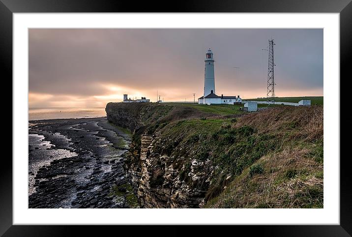 Cliffs edge, Nash point Framed Mounted Print by Dean Merry