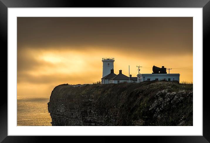  Cliffs edge, Nash point Framed Mounted Print by Dean Merry