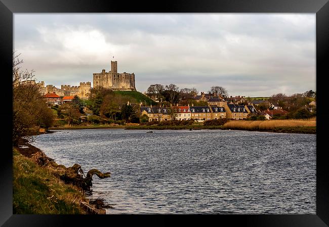 Warkworth and the banks of the Coquet river Framed Print by Naylor's Photography