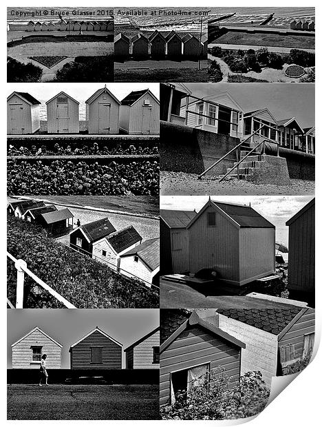  BEACH HUTS Print by Bruce Glasser