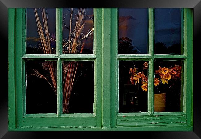  GREEN WINDOW Framed Print by Bruce Glasser