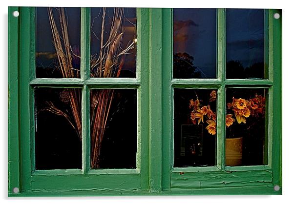  GREEN WINDOW Acrylic by Bruce Glasser