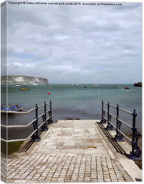  Swanage Slipway 1 Canvas Print by Linsey Williams