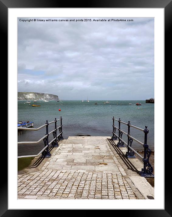  Swanage Slipway 1 Framed Mounted Print by Linsey Williams