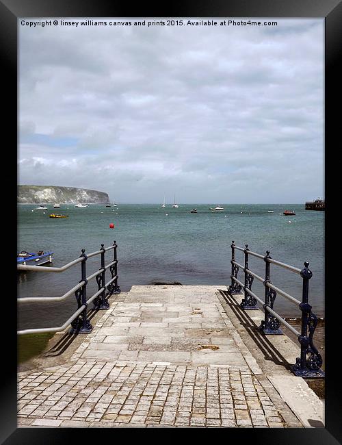  Swanage Slipway 1 Framed Print by Linsey Williams