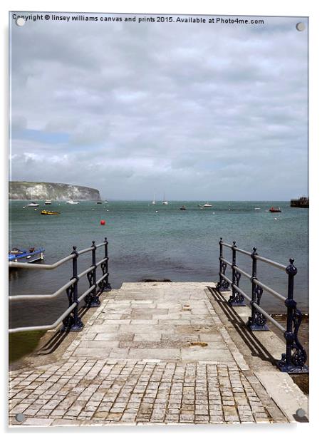  Swanage Slipway 1 Acrylic by Linsey Williams