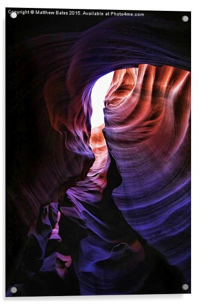  Lower Antelope Canyon Acrylic by Matthew Bates