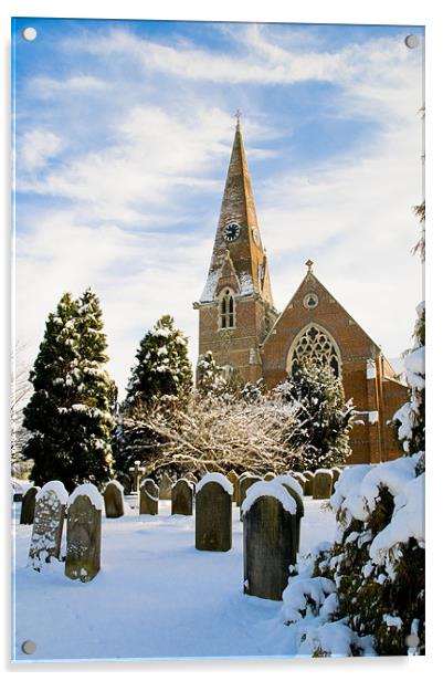 St John's Church, Burgess Hill, Sussex Acrylic by Eddie Howland