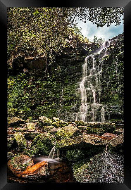 Middle Black Clough Falls Framed Print by Jeni Harney