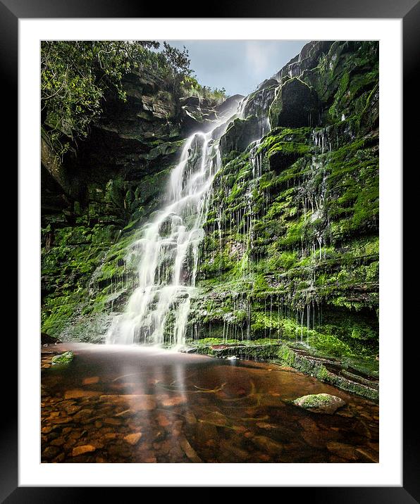 Middle Black Clough Falls Framed Mounted Print by Jeni Harney