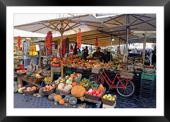 Fruit and Vegetable Market Framed Mounted Print by Tony Murtagh