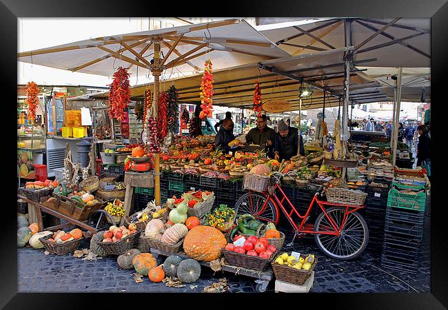 Fruit and Vegetable Market Framed Print by Tony Murtagh