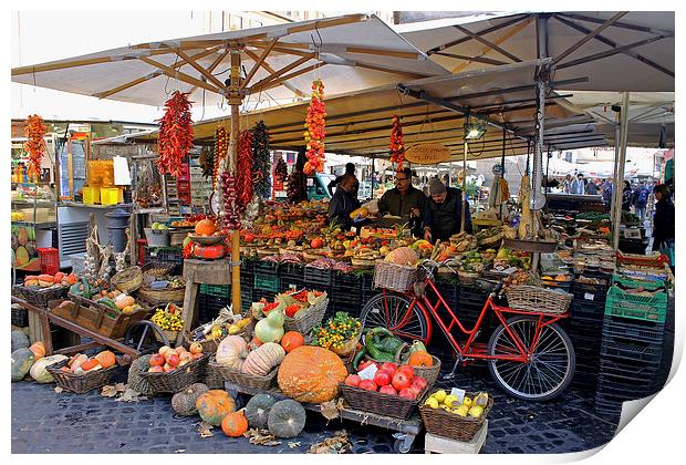 Fruit and Vegetable Market Print by Tony Murtagh