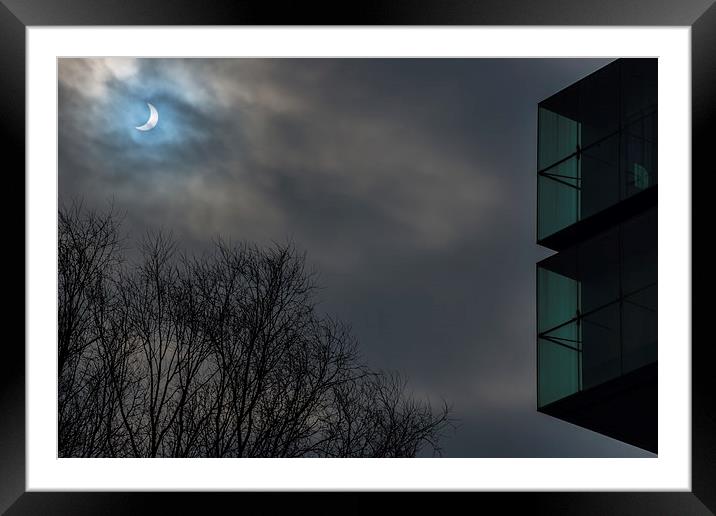Solar Eclipse in Manchester Framed Mounted Print by Jeni Harney