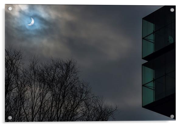 Solar Eclipse in Manchester Acrylic by Jeni Harney