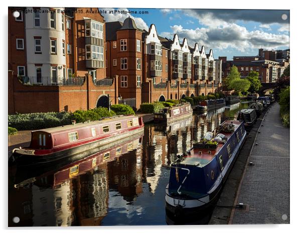  Birmingham Canal and Barges Acrylic by Carolyn Eaton