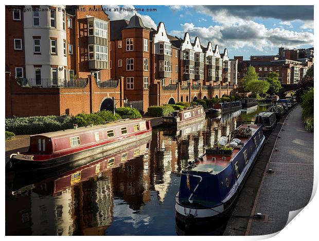  Birmingham Canal and Barges Print by Carolyn Eaton