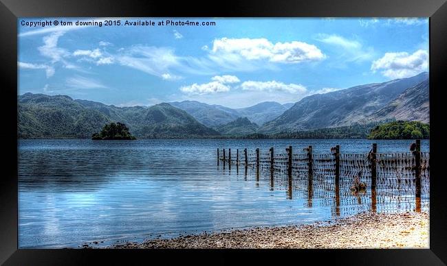  Derwent Water Framed Print by tom downing