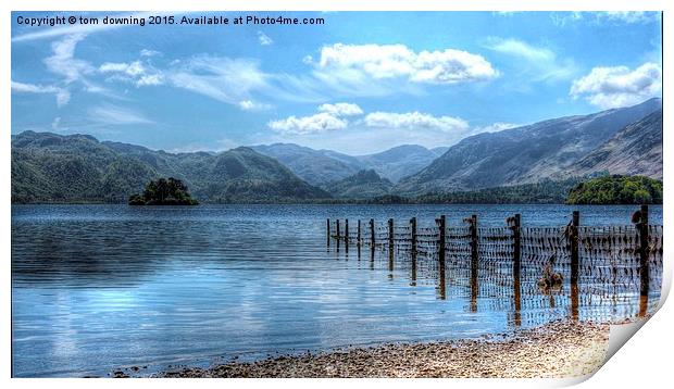  Derwent Water Print by tom downing