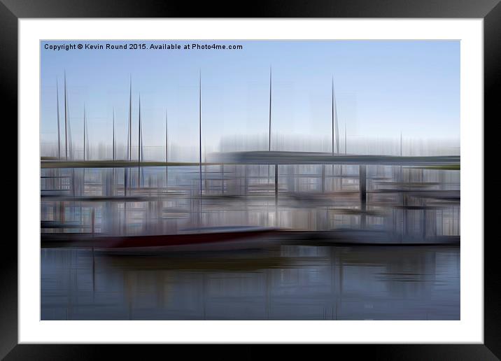 Boats in the Bay Framed Mounted Print by Kevin Round