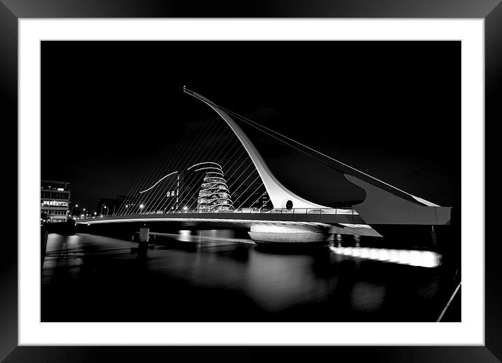  Samuel Beckett Bridge, Dublin, Ireland Framed Mounted Print by Ann McGrath