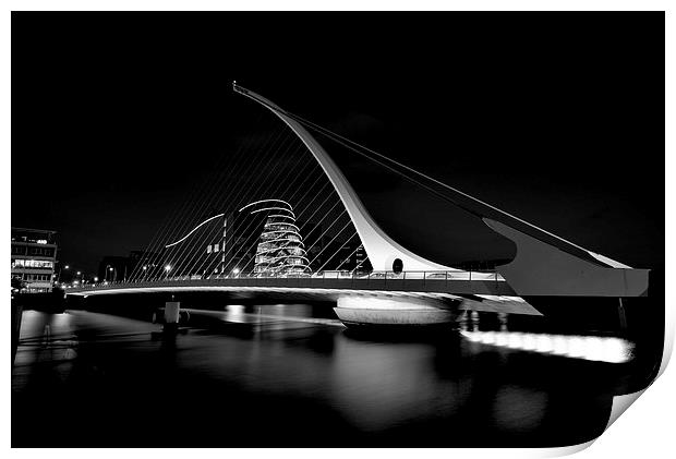  Samuel Beckett Bridge, Dublin, Ireland Print by Ann McGrath
