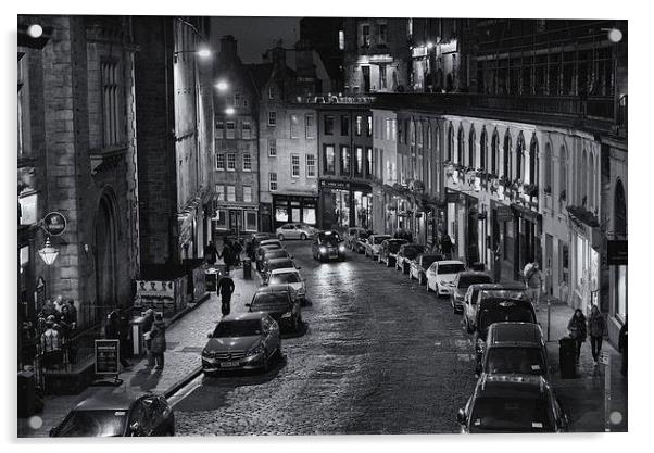  Victoria Street, Edinburgh, Scotland Acrylic by Ann McGrath