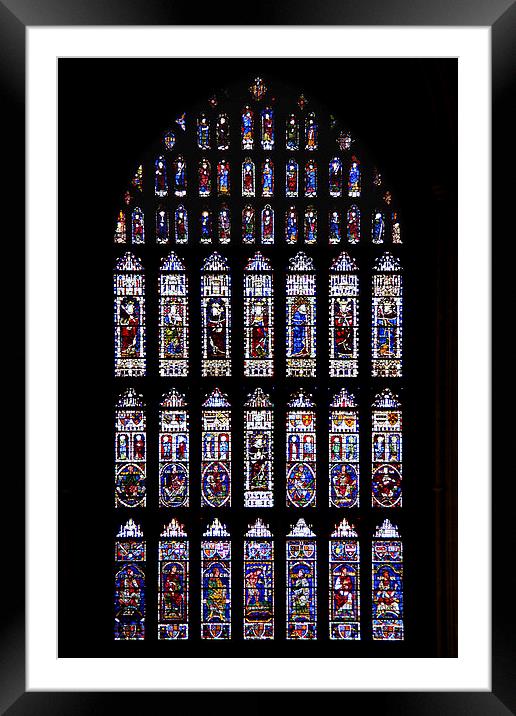  The Great South Window Canterbury Cathedral Framed Mounted Print by Carole-Anne Fooks