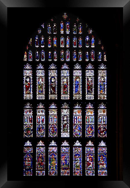  The Great South Window Canterbury Cathedral Framed Print by Carole-Anne Fooks