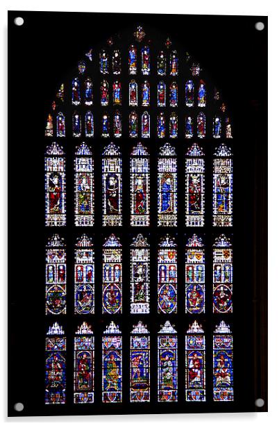  The Great South Window Canterbury Cathedral Acrylic by Carole-Anne Fooks