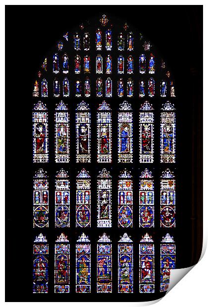  The Great South Window Canterbury Cathedral Print by Carole-Anne Fooks