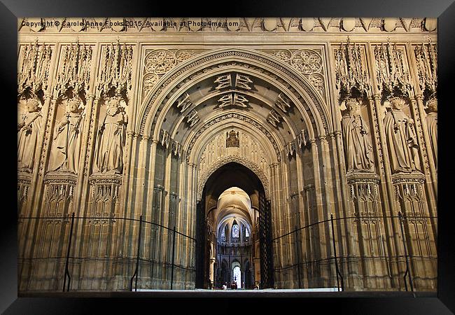  The Great Screen Canterbury Cathedral Framed Print by Carole-Anne Fooks