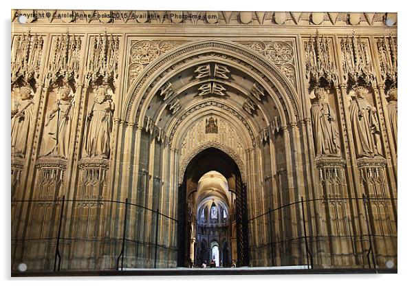  The Great Screen Canterbury Cathedral Acrylic by Carole-Anne Fooks