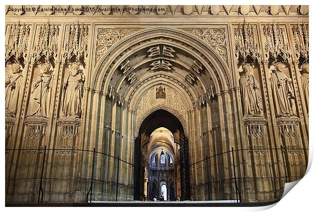 The Great Screen Canterbury Cathedral Print by Carole-Anne Fooks
