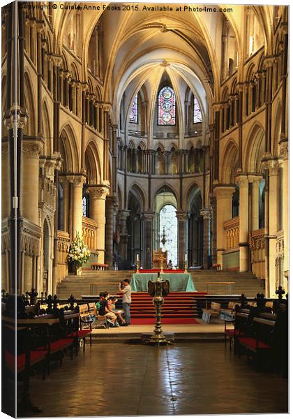  The Choir and the High Altar Canterbury Cathedral Canvas Print by Carole-Anne Fooks