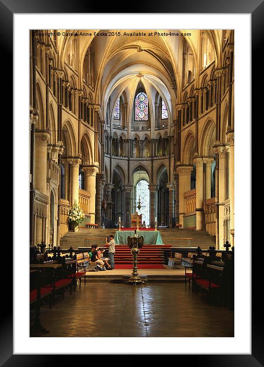  The Choir and the High Altar Canterbury Cathedral Framed Mounted Print by Carole-Anne Fooks