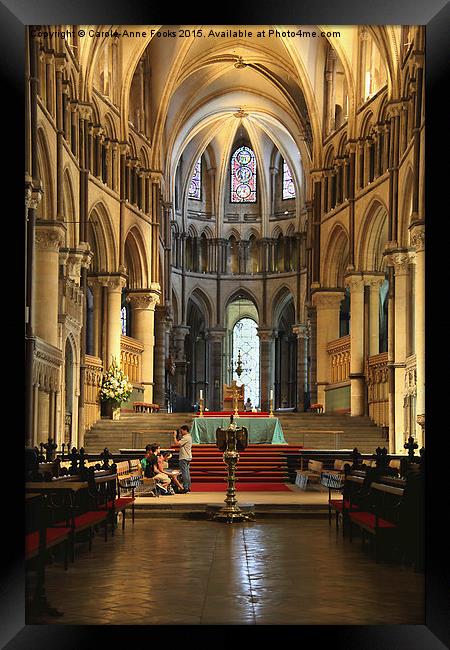  The Choir and the High Altar Canterbury Cathedral Framed Print by Carole-Anne Fooks