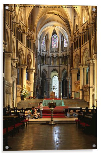  The Choir and the High Altar Canterbury Cathedral Acrylic by Carole-Anne Fooks