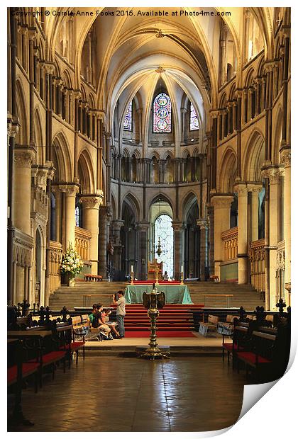 The Choir and the High Altar Canterbury Cathedral Print by Carole-Anne Fooks